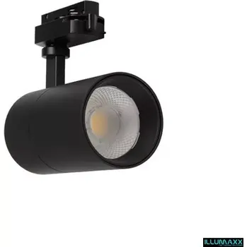 Dekorativní svítidlo Reflektorové systémové svítidlo 20W barva černá pro montáž do systémové lišty 3fázové (černé svítidlo do 3F lišty CCT (přepínatelná barva))