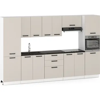 Kuchyňská linka Kuchyňská linka Ulwe laminovaná deska beton tmavý, béžové odstíny