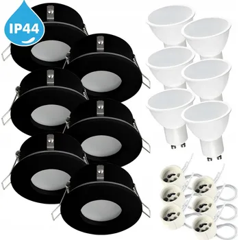 Bodové svítidlo Zápustné svítidlo do koupelny podhledové IP44 + LED žárovka GU10 7W neutrální bílá