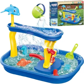 vodní stůl Woopie Stolek Vodní Vodopád Delfínek 11 ks