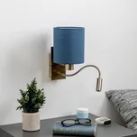 Brilagi - LED Nástěnná lampa NUBILA 1xE27/25W/230V+ LED/3W mosaz/tmavě modrá