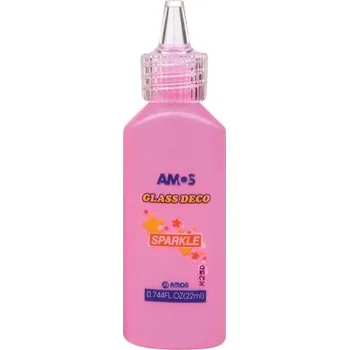 Speciální výtvarná barva Barvy na sklo se třpytkami Sparkle 22 ml - 5. RŮŽOVÁ