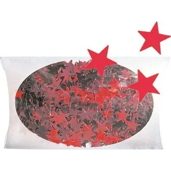 Konfeta Konfety hvězdy červené v krabičce 20 g