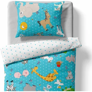 Povlečení Lamatex Dětské povlečení – Zvířátka – modrá