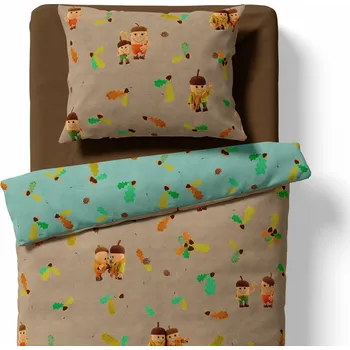 Povlečení Lamatex Dětské povlečení – Dubáčci – pouštní/mint