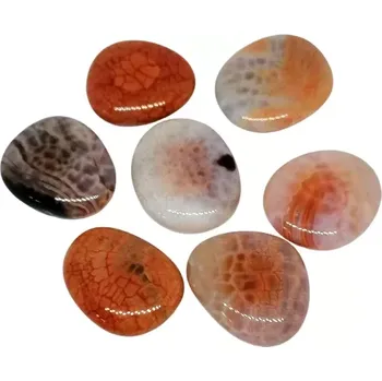 Sběratelství Ohnivý achát mini placička – přírodní ochranný kámen plný energie (Vhodný na výrobu šperků)