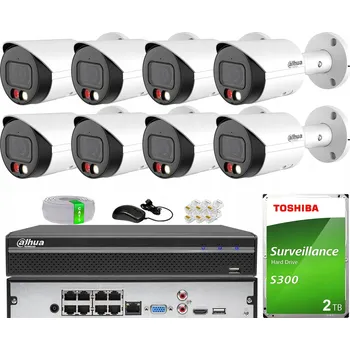 IP kamera Sada IP PoE monitoringu s 8 kamerami IPC-HFW2549S-S-IL-0280B WizSense DAHUA