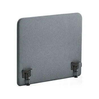 Paraván Stolový paraván ZONE, černé svorky, 800X650x36 mm, potah Rivet, modrošedá