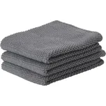 Zone Dania Kuchyňská utěrka (3 ks) 27x27cm Šedá | Šedá