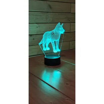 Lampička LED Lampička Pejsek Husky Dálkový Ovladač Jméno Věnování