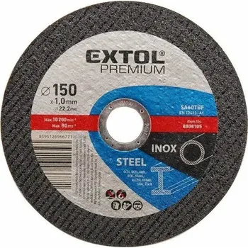 Řezný kotouč Extol Premium Řezací kotouč na ocel/nerezovou ocel, 150x1,0x22,2 mm