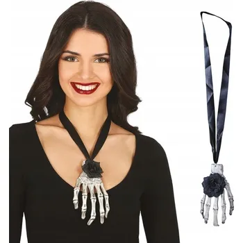 Náhrdelník NÁHRDELNÍK na Krk Ruka DLAN Kostlivce KOSTI Kostra Halloween Karneval