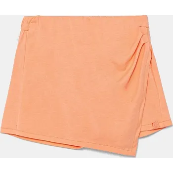 Dívčí sukně Dětská bavlněná kalhotová sukně United Colors of Benetton 35RYC903H.G.Seasonal oranžová 20X, vel. 140
