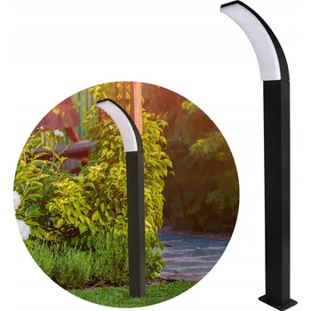 Stojací lampa Kvadratický osvětlovací sloupek GOLED s integrovaným LED zdrojem, 100 cm, černý