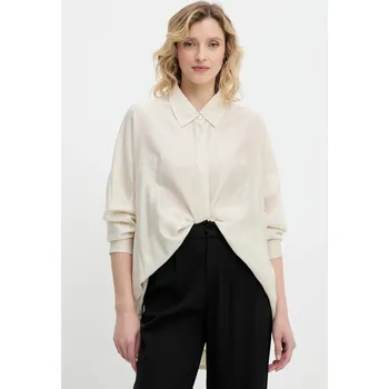 Dámská košile Košile Answear.LAB dámská, béžová barva, relaxed, s klasickým límcem 5273.iak 01X, vel. S/M