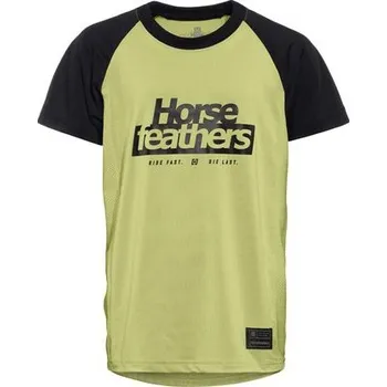 Cyklistické oblečení HORSEFEATHERS Dětský dres s krátkým rukávem HORSEFEATHERS Spike, nile-black - S