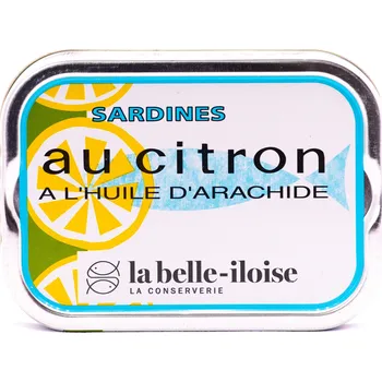 konzervovaná ryba Sardinky v arašídovém oleji s citronem 115 g