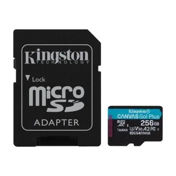Paměťová karta Kingston Canvas Go Plus A2/Micro SDXC/256GB/UHS-I U3 / Class 10/+ Adaptér