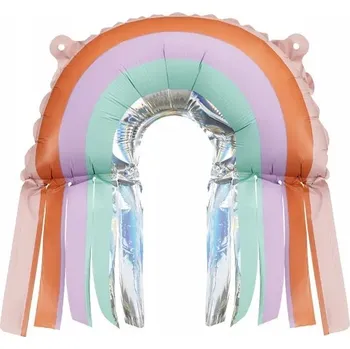 Balónek Fóliový balónek "Duha s třásněmi pro girlandu", PartyDeco, 40 cm, 3 ks, SHP