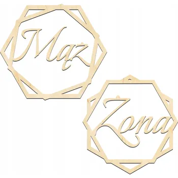 Obraz DEKORACJE ŚLUBNE KOŁO Mąż i Żona SADA 2ks 50cm