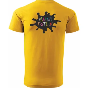 Pánské tričko ON-DESIGN Pánské triko s vlastním potiskem Velikost: 5XL, Umístění potisku: zadní část, Barva: žlutá