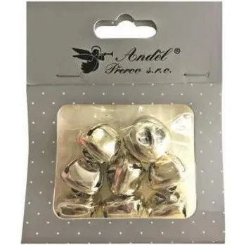 Vánoční dekorace Rolničky šampaň 2,5cm 12ks