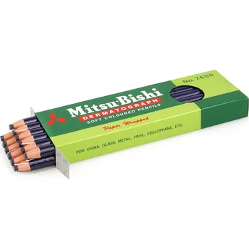 Mitsubishi | Dermatograph 7600 Voskový popisovač | Modrý, 12 ks