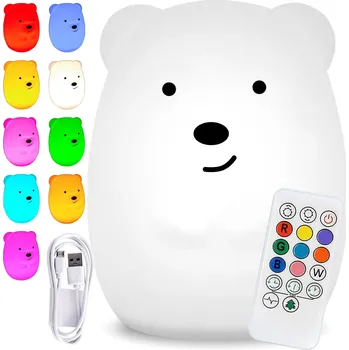 Stojací lampa Dětská stolní LED lampa Bear bílá
