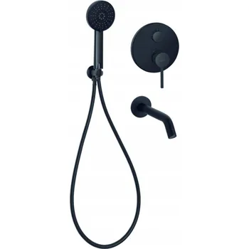 Vodovodní baterie Podomítková vanová baterie Invena DAFNI černá