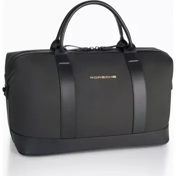 Cestovní taška PORSCHE Travel bag Heritage cestovní taška černá se zlatým logem (Moderní cestovní taška od Porsche s prostornou hlavní přihrádkou a obousměrným zipem)