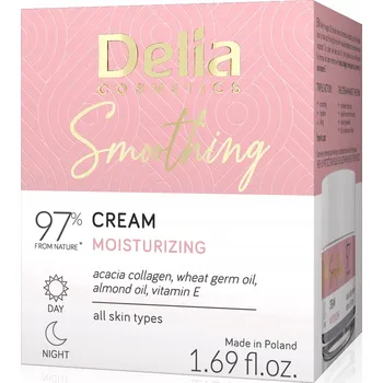 Pleťový krém DELIA Hydratační krém denní/noční Vyhlazující s veganským kolagenem, 50 ml