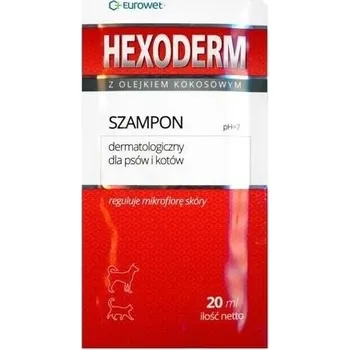 Kosmetika pro psa Eurowet Hexoderm šampon pro psy a kočky 20ml