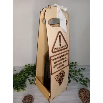 Dárková krabička Dřevěná krabice na víno - s vlastním textem