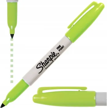 PERMANENTNÍ NEONOVÝ ZNAČKOVAČ ZELENÝ Sharpie TENKÝ POPISOVAČ BAREVNÝ