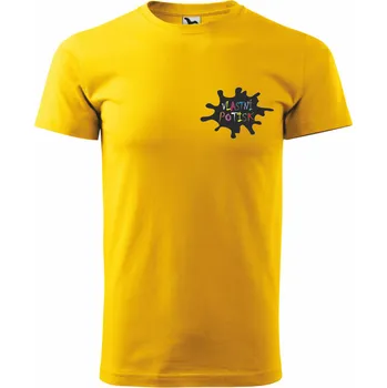 Pánské tričko ON-DESIGN Pánské triko s vlastním potiskem Velikost: M, Umístění potisku: levé prso, Barva: žlutá