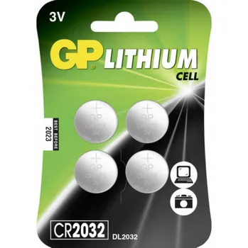Článková baterie 1x4 GP CR 2032 Lithium 3V 4 ks knoflíkové baterie 3V