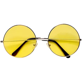 Karnevalový doplněk Brýle - barevná skla větší Barva: žlutá