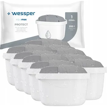 vodní filtr Náplň do filtrační konvice Wessper aquamax PROTECT 10 ks pro tvrdou vodu 200 l
