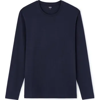 Pánské tričko Celio Tričko Tebaseml s dlouhým rukávem 1155771 Tmavě modrá L