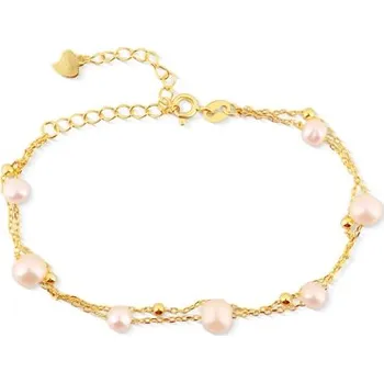 Náramek Perlový náramek ze sladkovodních perel 17-22 cm SVLB0824SD2GP18 + dárek zdarma