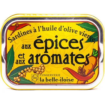 konzervovaná ryba Sardinky v olivovém oleji s aromatickým kořením 115 g