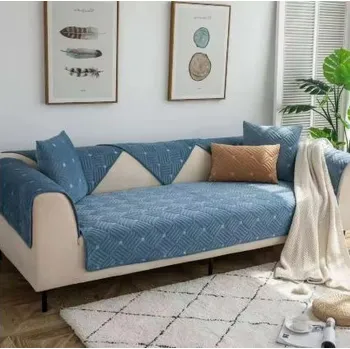 Přehoz na lůžko Moderní plyšové přehozy na pohovky Barva: modrá, Velikost: Š90 x D70 cm