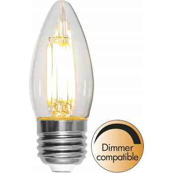Žárovka LED žárovka E27 4,2W C35 CLEAR FILAMENT 2700K stmívatelná