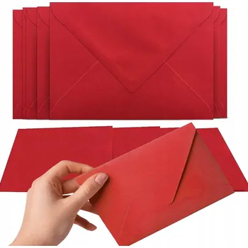 Obálka OBÁLKY OKRASNÉ OBÁLKY NA POZVÁNKY, ČERVENÉ C6 114×162 mm, 10 KS