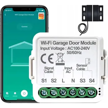 IP kamera WiFi ovladač garážových vrat TUYA se senzorem