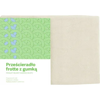 Prostěradlo FROTÉ PROSTĚRADLO NA MATRACE 90X200, ECRI, ECRU, KRÉMOVÁ BAVLNA, S NABÍJECÍM PÁSEM