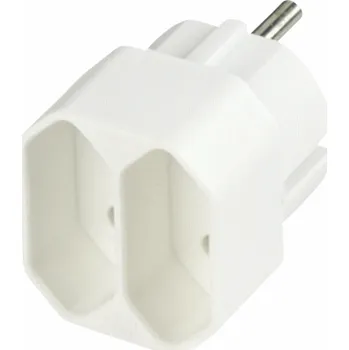 vypínač a zásuvka REV Euro-Doppelstecker weiß