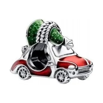 Přívěsek Přívěsek Vánoční auto a stromeček stříbro 925