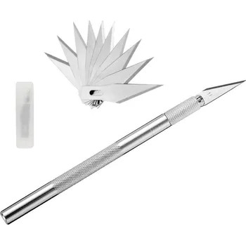 Pracovní nůž Řemeslnický skalpel + sada 8 čepelí