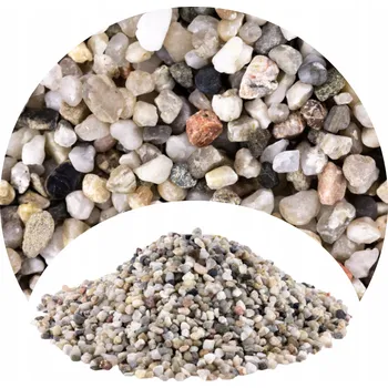 Dekorace do akvária 2 KG STELIVO DO AKVÁRIA KŘEMENNÝ ŠEDÝ 3-5 MM